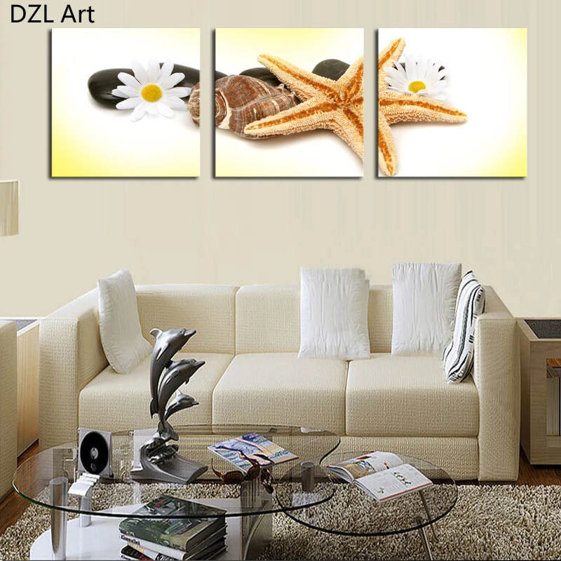 

3 Pieces shelles Modern Home Wall Decor Canvas Art Picture Print Painting On Canvas Artworks