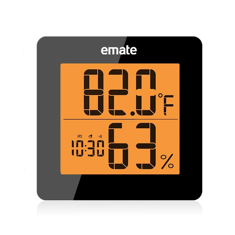 

Baldr Digital Thermometer/Hygrometer, Indoor Temperature and Humidity Gauge with Backlight and Clock Big Digital display