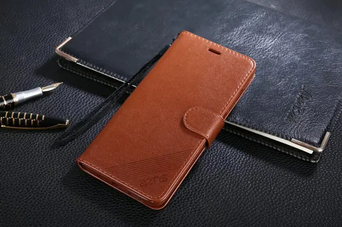 Azns для Xiaomi Mi Note 3 чехол Роскошный флип-чехол из искусственной кожи с подставкой Чехол для Xiaomi Mi Note 3 Чехол для мобильного телефона - Цвет: Dark Brown