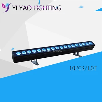 

10PCS/LOT 18X12W RGBWA 5IN1 DMX LED Wall Wash Washer Landscape DMX512 Lighting For
