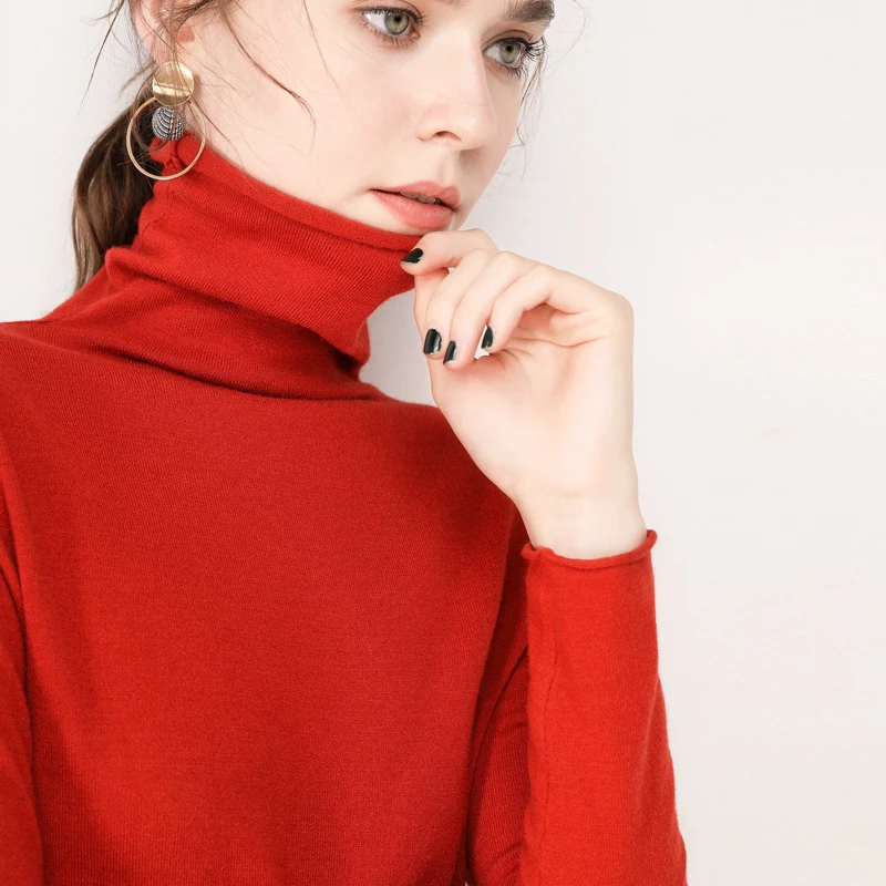 GejasAinyu 2019new women sweaters fashion 2018 women turtleneck cashmere sweater women knitted pullover women sweter winter tops