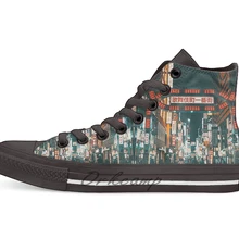 Японская уличная Новинка; дизайнерская Повседневная парусиновая обувь; обувь на заказ; Прямая