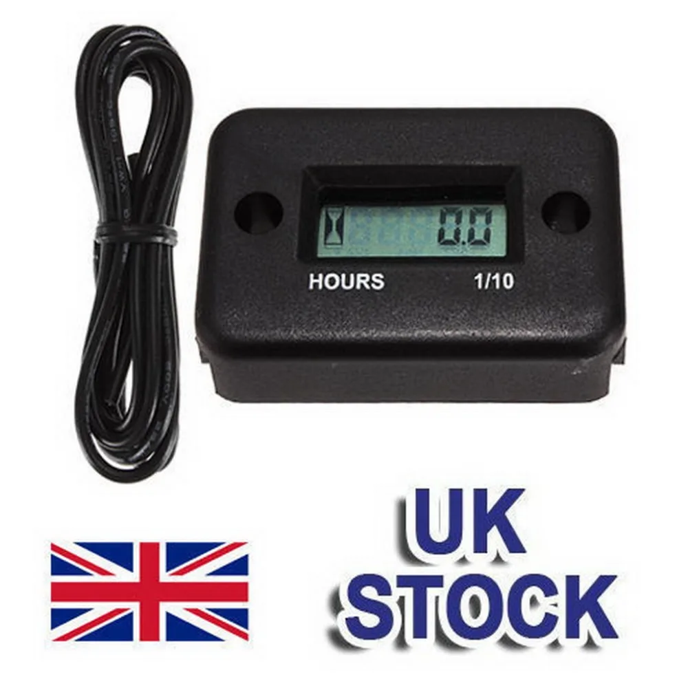 1pcs LCD Inductive Digital Hour Meter For Dirt Quad Bike Marine ATV