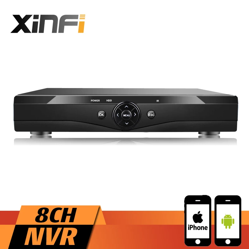 XINFI 8CH HDMI NVR 8 Channel Security CCTV Recorder Camera System ONVIF 2.0 For IP network