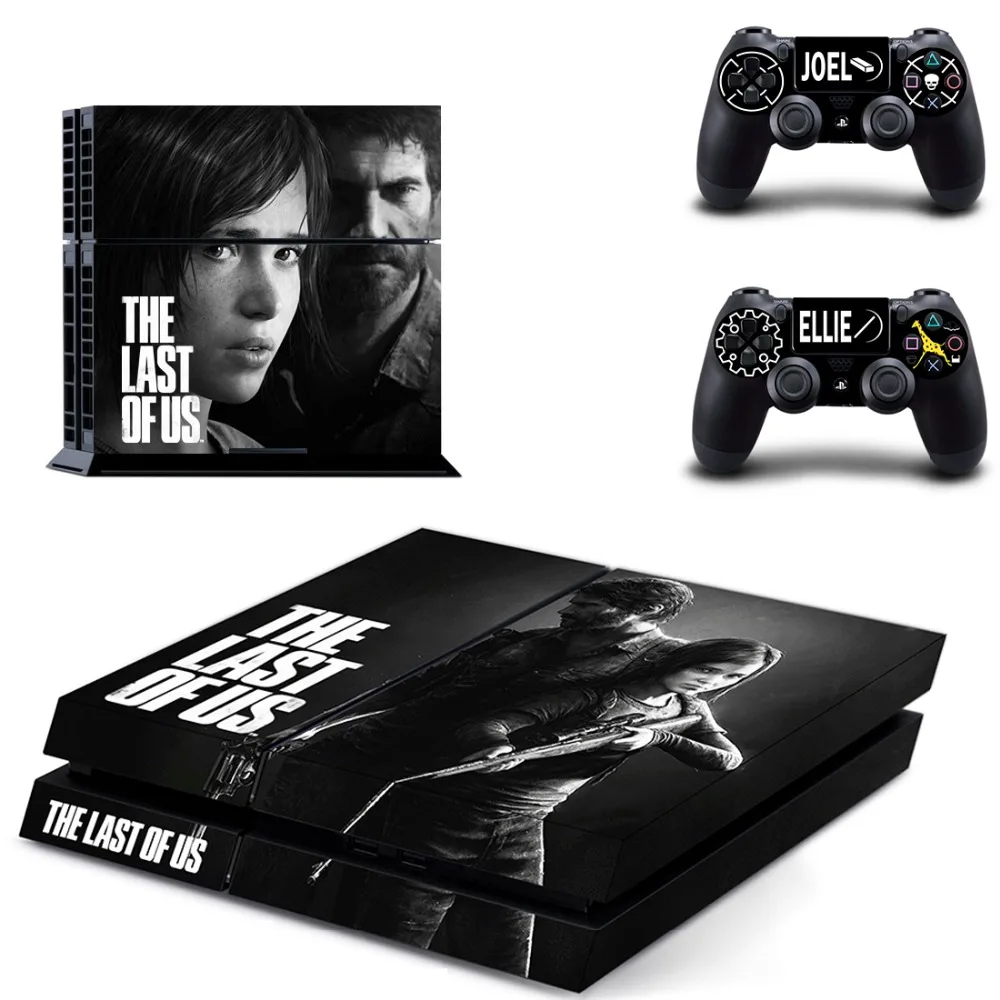 Последняя из нас наклейка на кожу PS4 Виниловая для консоли Playstation 4 и 2 контроллера