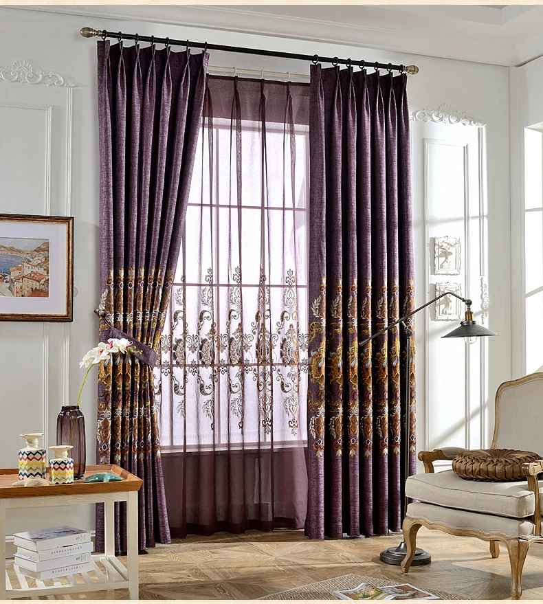 Modern minimalist bedroom living room blackout curtains finished