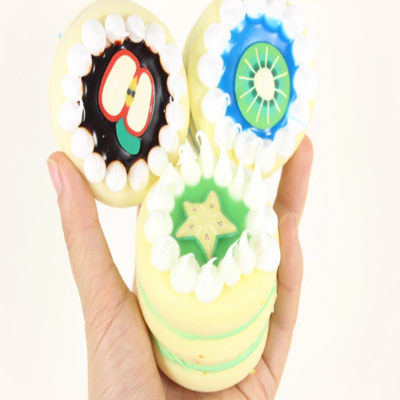 Kawaii Squishy Mini 6.5cm Round Fruit Cake Squishy Slow Rising Squeeze Bread Stress Relief Toys Phone Strap Squishi Kid Juguetes