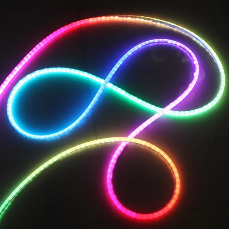 RGB WS2811 IC LED полноцветный гибкий неоновый веревочный свет 5050 60 светодиодов/м