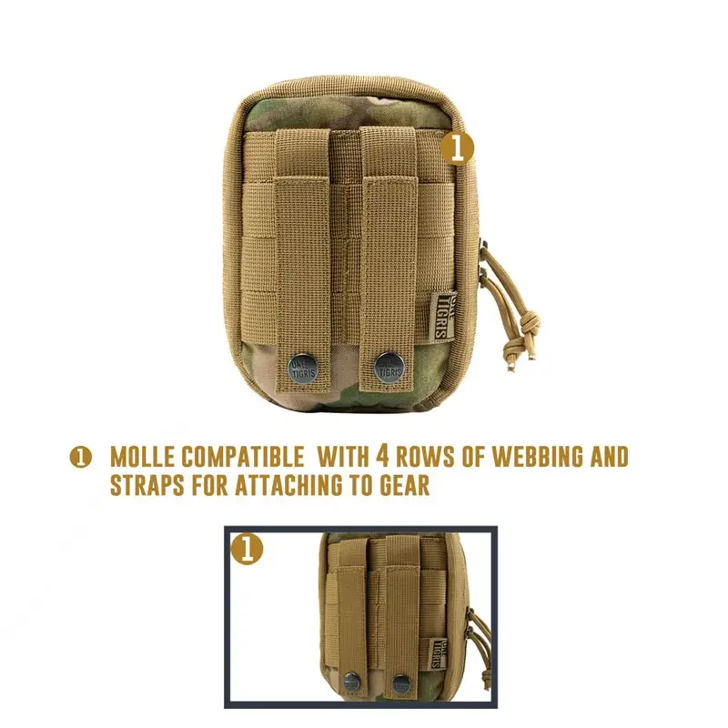 OneTigris MOLLE Сумка для первой помощи многофункциональные компактные тактические поясные сумки маленький Универсальный мешочек для кемпинга пешего туризма охоты