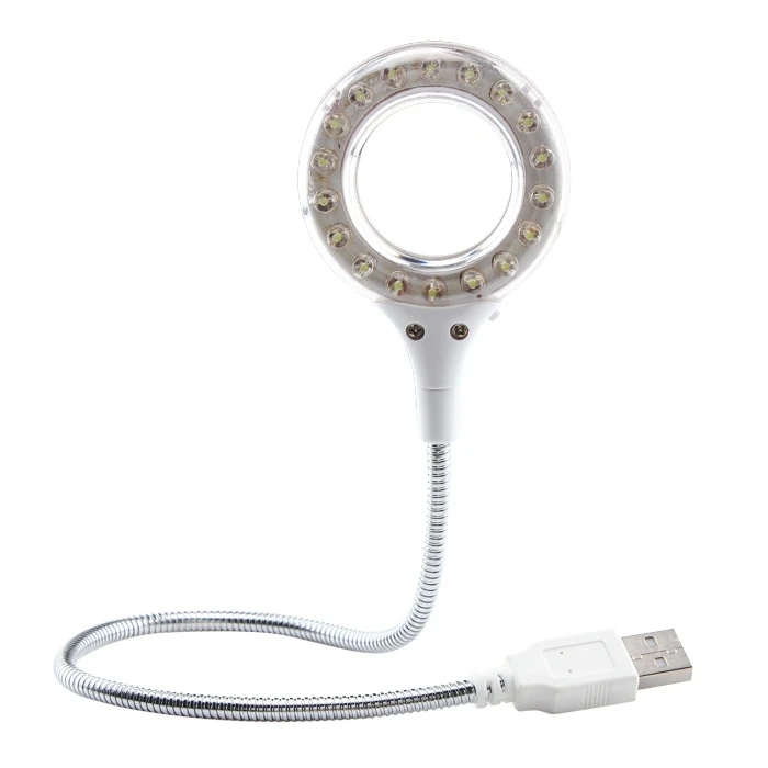 

2018 New Mini Portable 1.5W 18 Led USB Magnifying Glass Notebook Computer Light Table Desk Lamp for Notebook Traveler