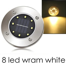 Водонепроницаемый Солнечный грунтовый светильник садовая дорожка настенная лампа с 8 светодиодами Солнечная лампа для дома подъездная дорога газон дорога