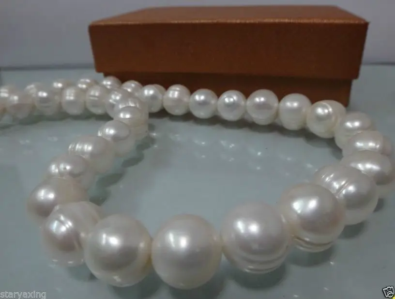 

11-12MM NATURAL WHITE SOUTH SEA BAROQUE PEARL NECKLACE 18