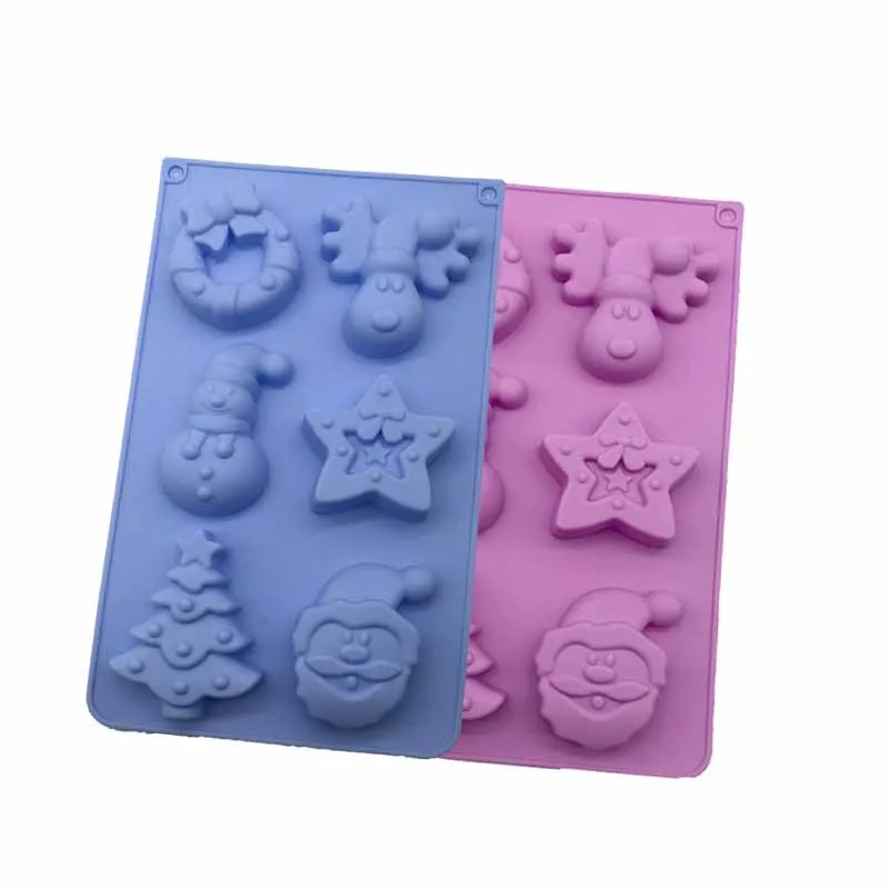 Christmas Theme Fondant Silicone Mold Multi Style Cake Mould DIY Baking Tools Chocolate Candy Handmade Soap Mold3