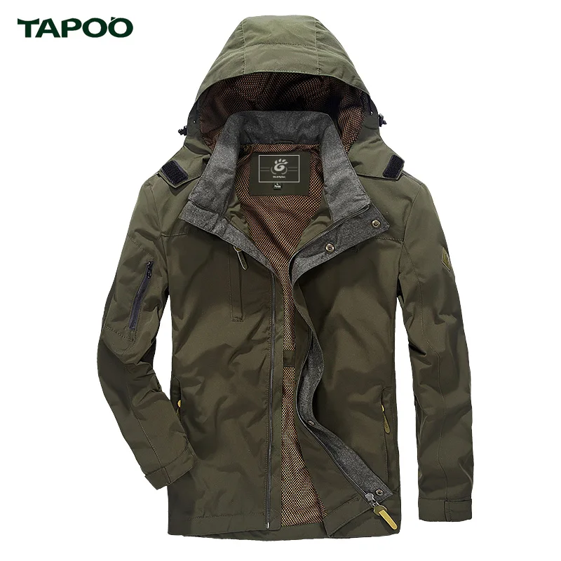 TAPOO Spring Autumn Trench Coat Mens Outdoors Brand