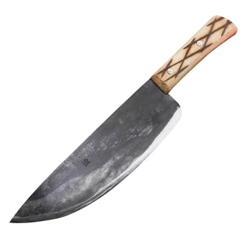 

CZQ Handmade Forged Sharpened Steel Cutter Beef Butcher Knife Slaughtering Tool Eviscerate Boning Meat Knives Sharp Cleaver
