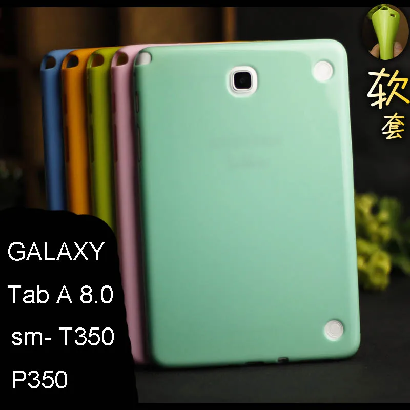 

FOR samsung GALAXY Tab A 8.0 ( sm-t350 P350 T355C ) soft cover case solid Color silicon TPU anti-knock case