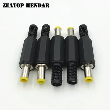 

500Pcs 5.0 x 1.0 / 5.5 x 1.7 / 6.0 x 1.2 / 7.0 x 1.2 MM DC Power Male Plug Socket Jack Yellow Head Plastic Handle DIY Connector
