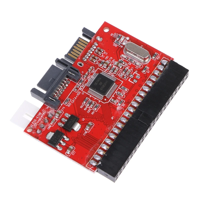 Переходник 2 в 1 IDE на SATA/SATA адаптер 40pin + кабель для ATA HDD DVD #328|Платы расширения| |