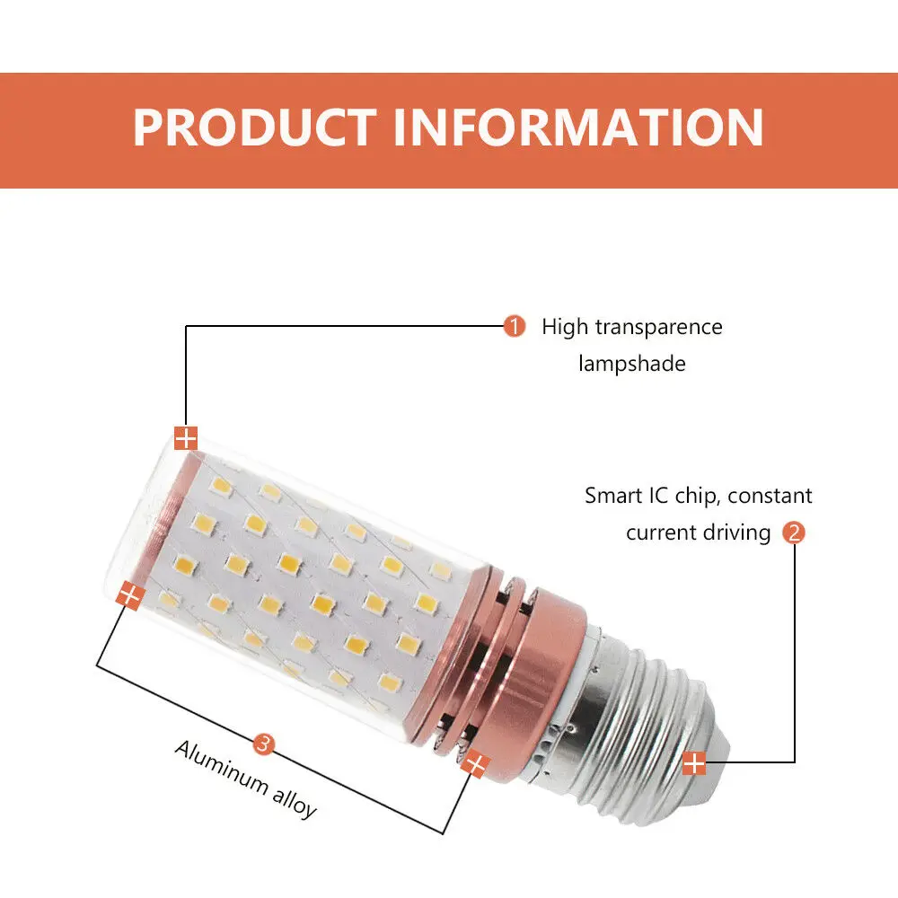 Без мерцания E27 E14 светодиодный кукурузы лампы True мощность 12 W 15 W SMD2835 220 V 240 V Кукуруза лампа люстра Светодиодный светильник для украшения