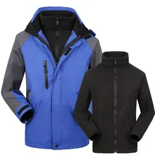 Куртка Windstopper Водонепроницаемый 3 в 1 куртки Для мужчин Отдых на природе Охота Пеший Туризм тактический флис Костюмы Лыжный жилет зимнее пальто