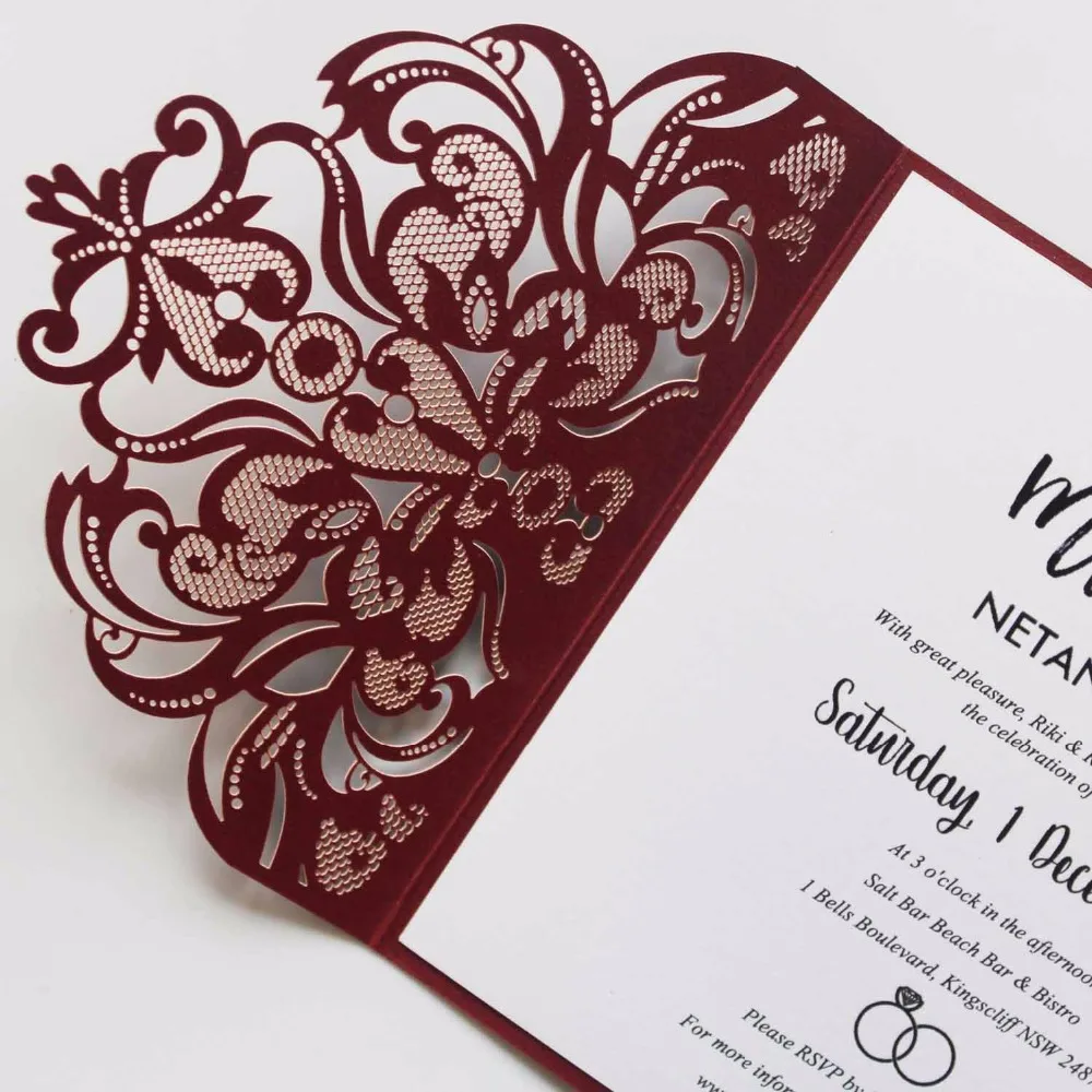 Laser Cut Wedding Invitation