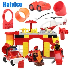 Blocos de construção de tijolos, diy, acessórios de figura, estrutura de combate a incêndio, brinquedo educativo, crianças, presente compatível com duplo modelo