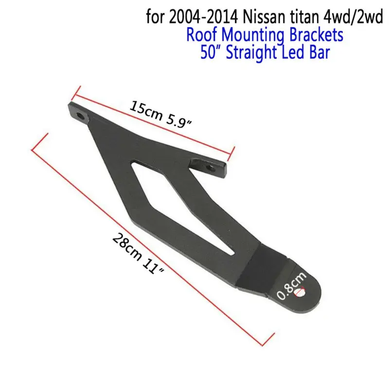 Mounting Brackets for 50 inch Straight Curved LED Light Bar Working Light for Nissan Titan Offroad SUV ATV 4WD 2WD (2)
