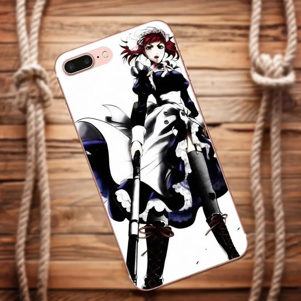 Vvcqod Аниме Манга черный дворецкий для Apple iPhone 4 4S 5 5C 5S SE 6 6S 7 8 Plus X Moto G G2 G3 TPU чехол