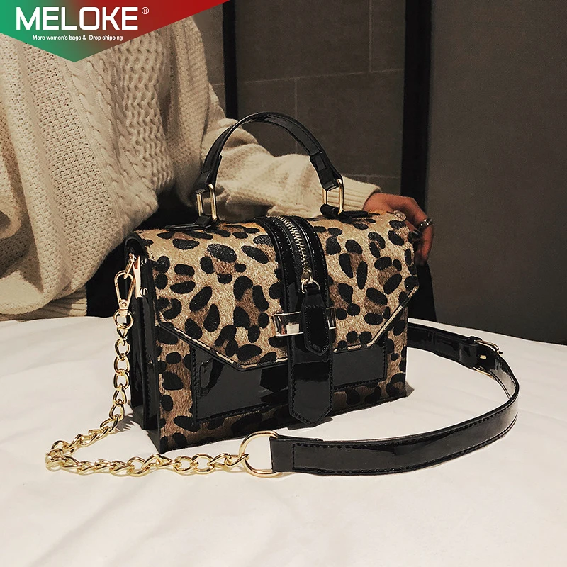 Leopard Crossbody Bag Designer Shoulder Bag Chains Handbags Fur Bag