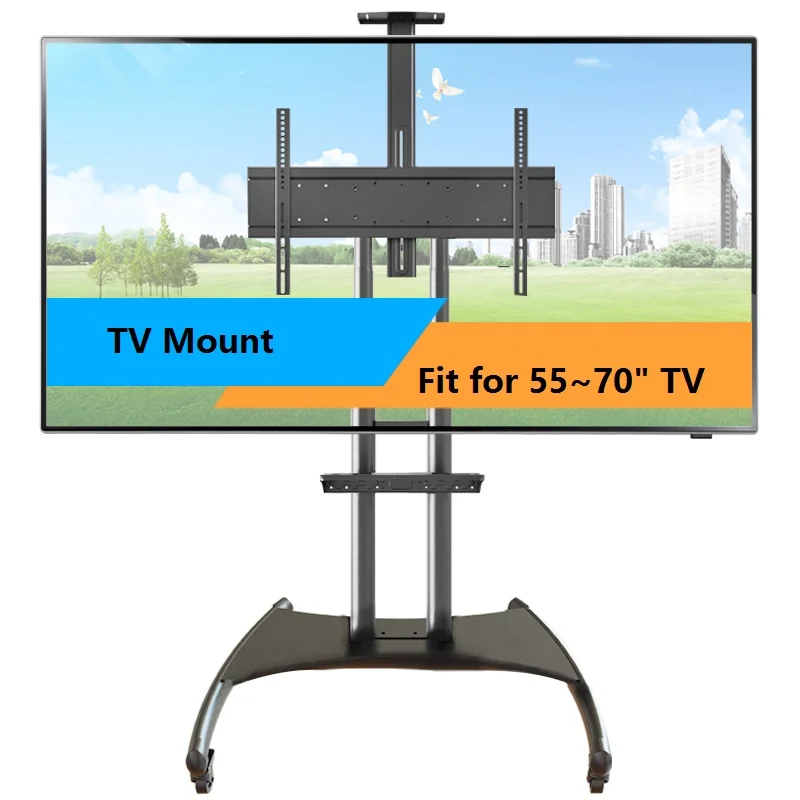 Professional TV Mount Removable Ground LED Mount Fit for 55" to 70" TV