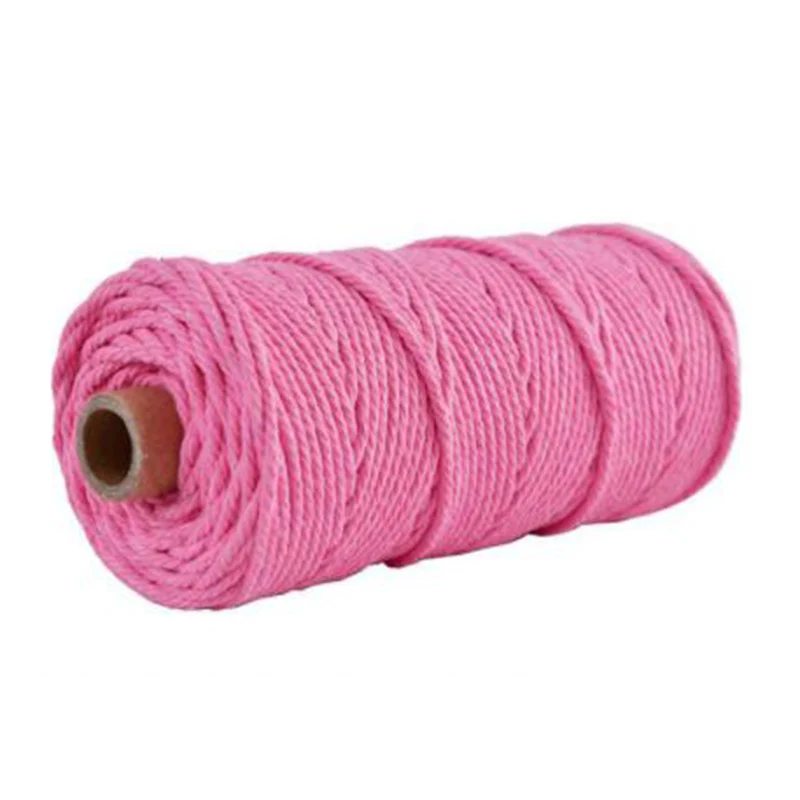 3 мм* 100 м натуральный цвет хлопок витой шнур веревка Artisan Macrame String Craft m