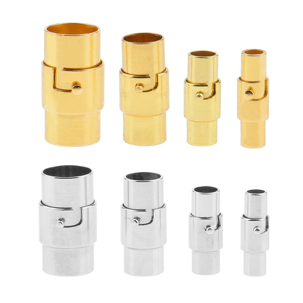 

4 Set s3mm 4mm 5mm 6mm Magnetic Kumihimo Cord Chain End Tube Clasps DIY Craft