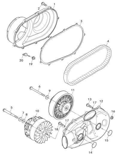 Приводной ремень для hisun800ATV, hisun UTV800, часть No.25300-010-0000