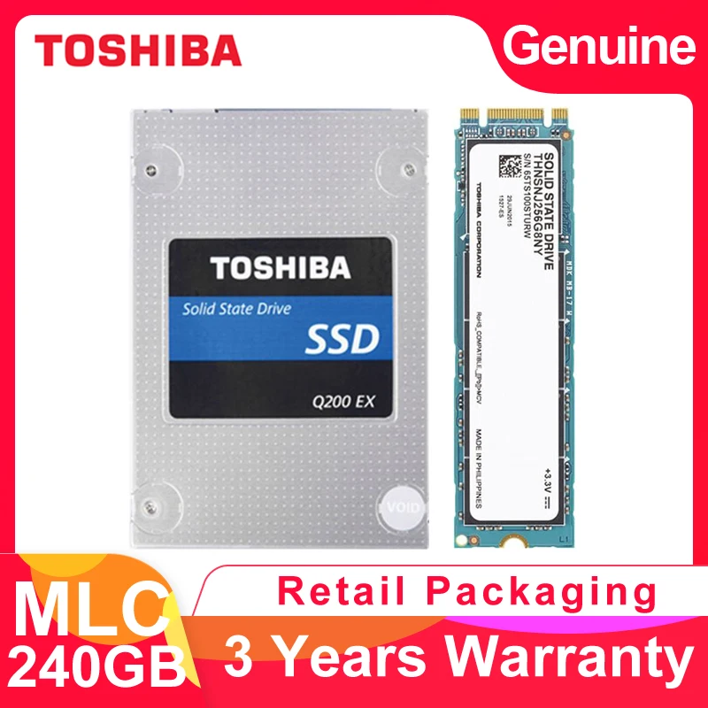 TOSHIBA Q200 EX 2 5 &quot7 мм SATAIII высокоскоростной SSD 240 Гб MLC M.2 2280 NGFF Внутренний