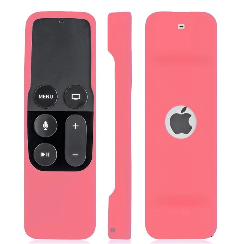 Розовый Чехол для пульта дистанционного управления для Apple tv 4K 4th Gen, чехол для пульта дистанционного управления 4Gen, силиконовый мягкий защитный чехол из кожи чехол - Цвет: Розовый