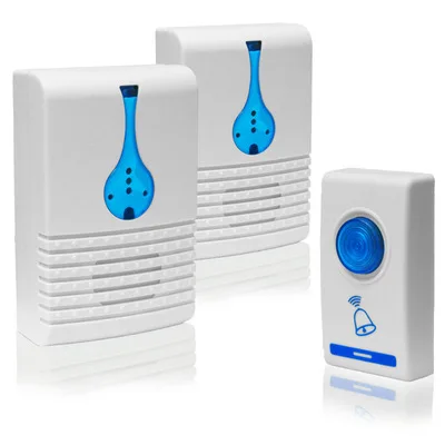 

Digital LED Flashing Light Wireless Doorbell 38 Chimes Music Room Gate Wireless Security Camera Door Bell +2 Digital Receiver