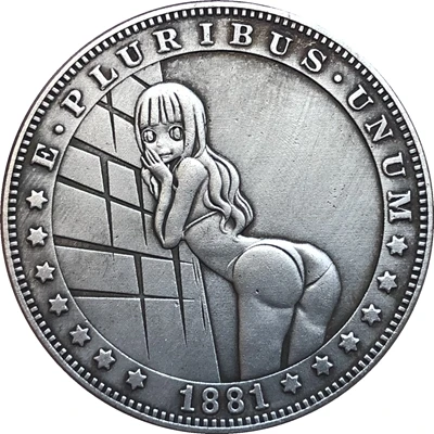 

Hobo Nickel 1881-CC USA Morgan Dollar COIN COPY Type 99