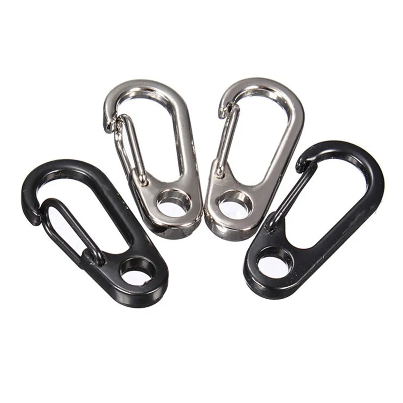 4pcs 3cm*1.5cm mini D type outdoor buckle for key bag DIY metal clip