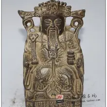 Продуманная антикварная коллекция старинная медная статуя Бог богатства