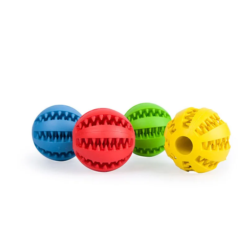 Dog Toy Soft Rubber Ball Bite Resistant Dog Chew Ball Tooth Cleaning