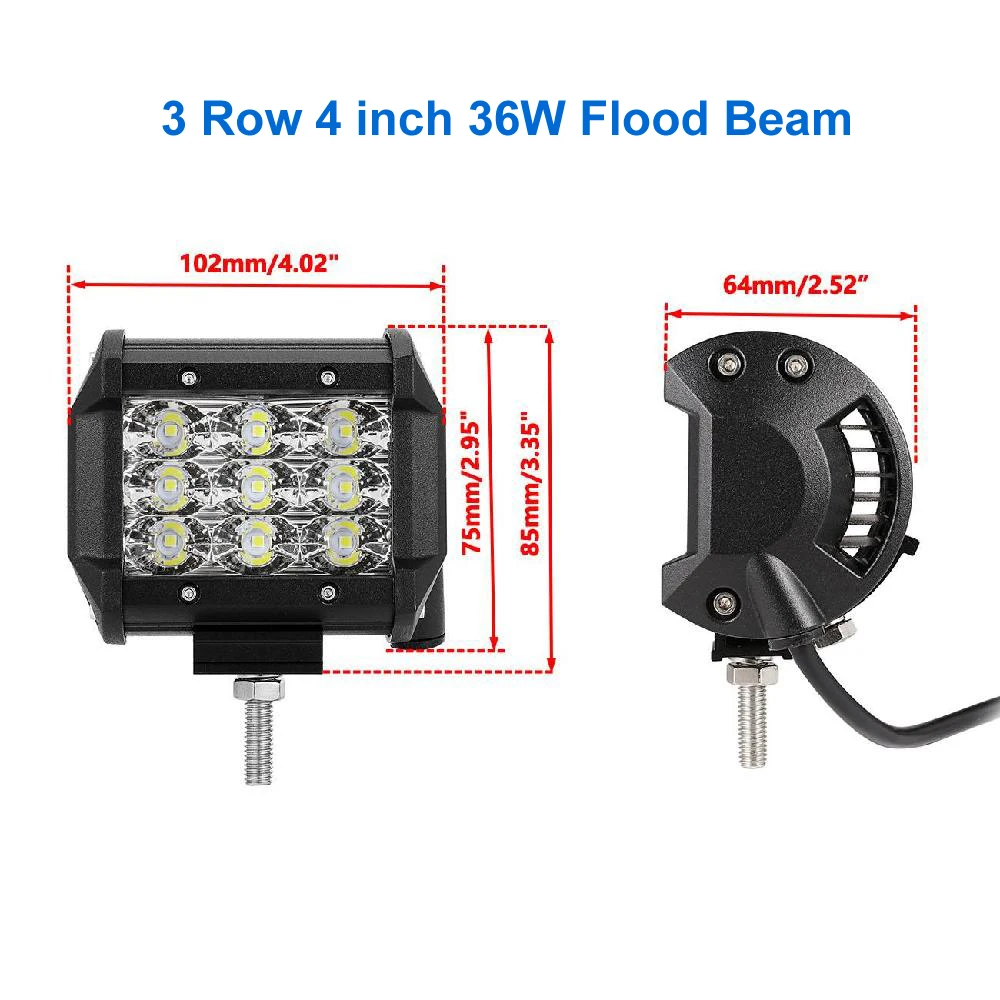 Oslamp 4 &quot36 Вт 72 прожектор светодиодный рабочий свет бар для внедорожника 4WD