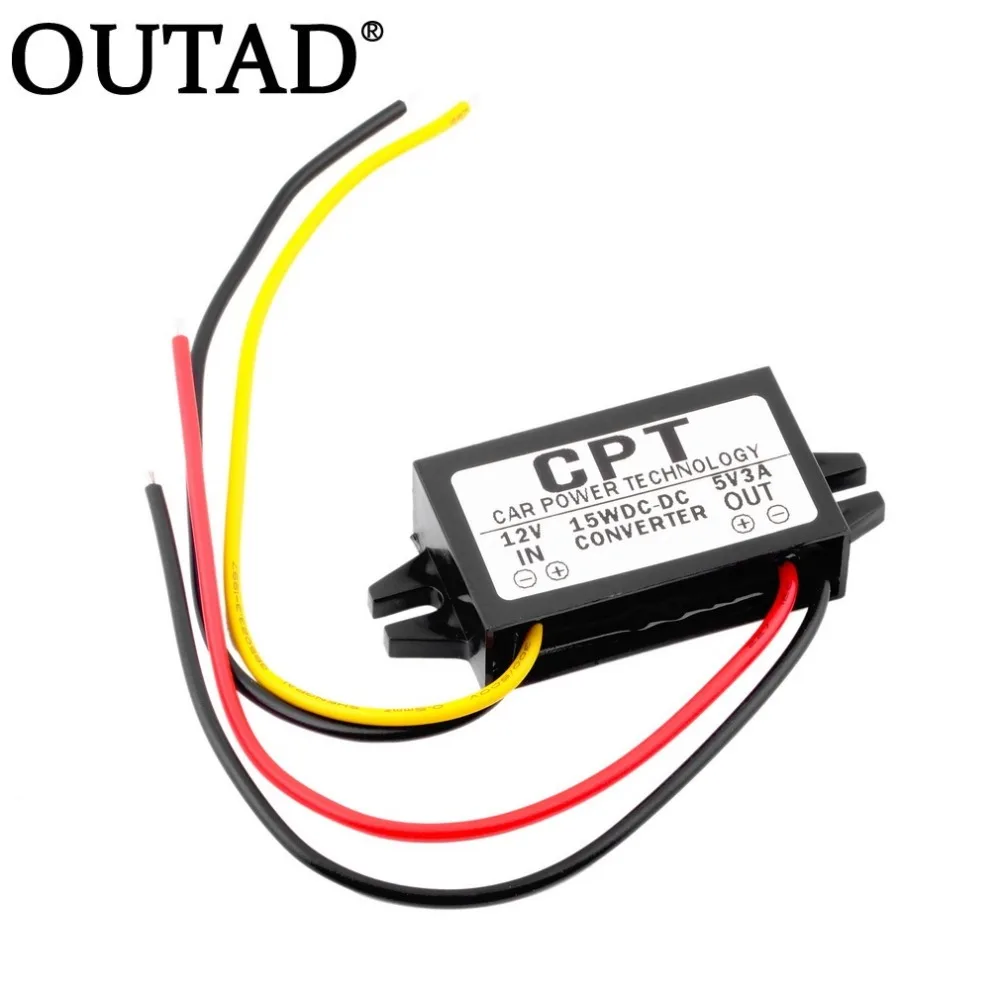 

OUTAD CPT-UL-1 Waterproof DC/DC Converter Regulator 12V to 5V 3A 15W Car Led Display Power CPT Car power Step Down Regulator
