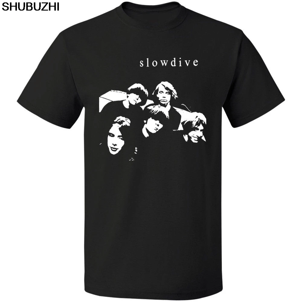 

Slowdive Shoegaze Ride Black T-shirt S-5XL Tee FREE SHIPPING 3D Men Hot Cheap Short Sleeve Male T Shirt Basic Tops sbz6316