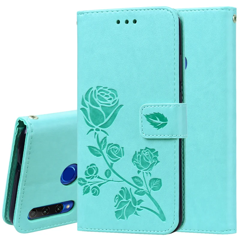 

For Huawei P Smart Plus 2019 Case Flip Luxury PU Leather Wallet Rose Pattern Cover for Huawei P Smart Plus 2019 Smartphone Coque