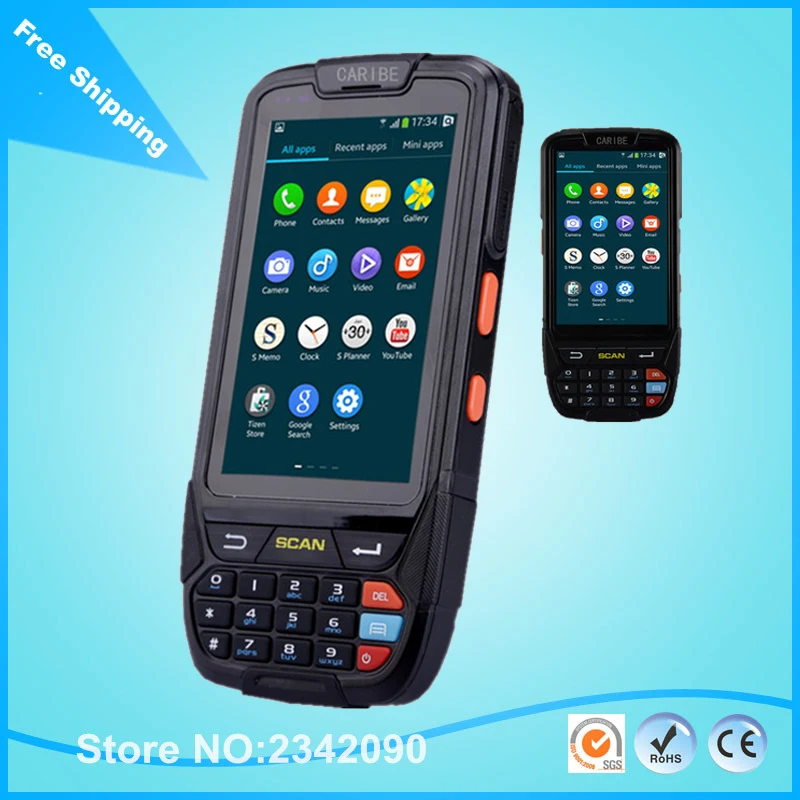 DHL CARIBE ручной Android7.0 Смартфон PDA gps+ 4G+ WI-FI+ bluetooth4.0+ Камера+ 2D сканера штриховых кодов+ заряд сиденье