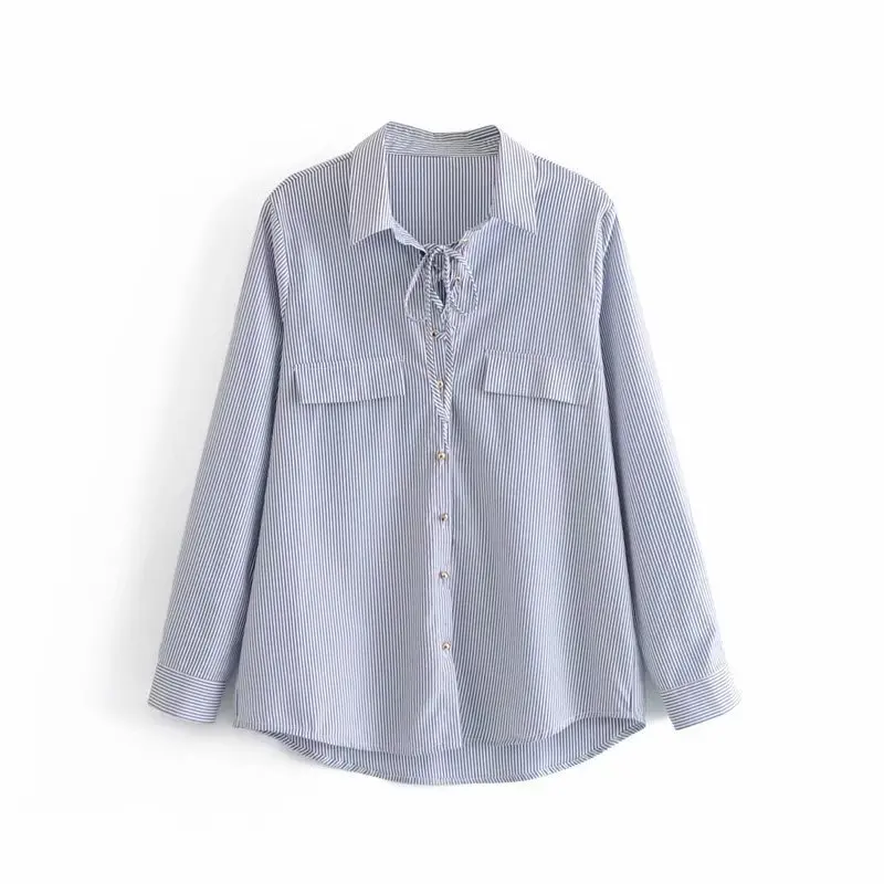 Hot sale DJF40-6631 European and American Fashion Stripe Shirt |