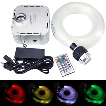 32 Вт RGB мерцающий волоконно-оптический потолочный светильник с эффектом звездного неба комплект 835 нитей*(0,75 мм+ 1 мм+ 1,5 мм)* 4/5 м Оптическое волокно с 28 клавишами RF