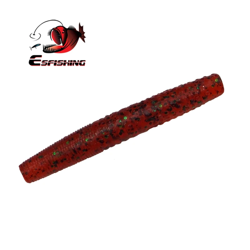 Esfishing Worm Lures Fishing Soft Plastic Lures Finesse Worm 6.5cm