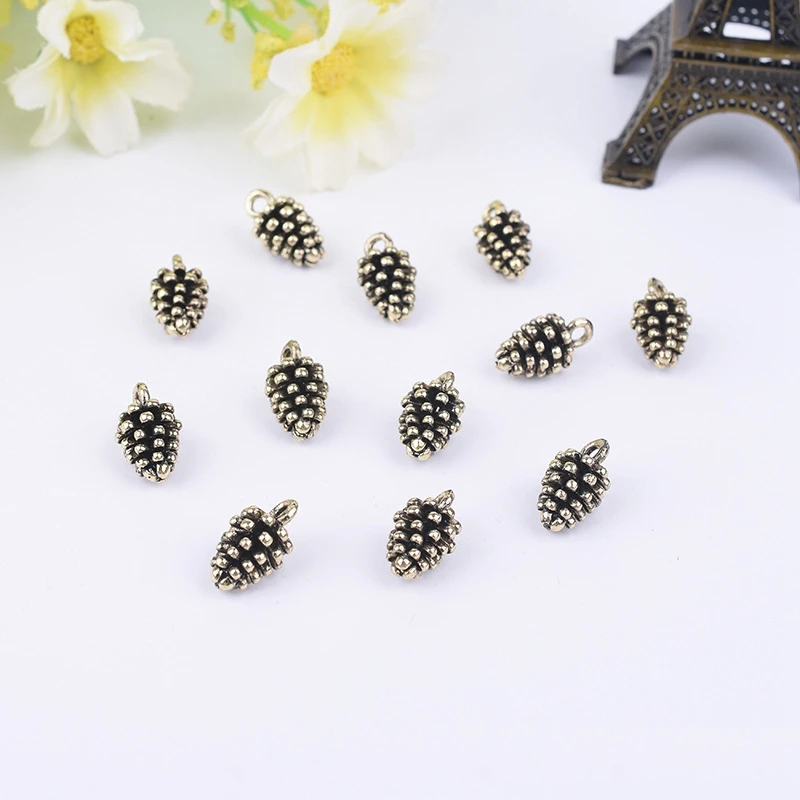 Кулон Pinecone из серебра розового золота античные бронзовые акорны шармы в виде