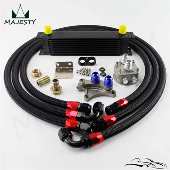

10 ROW OIL COOLER KIT FOR N**ISSAN S**ilvia S13 S14 180SX 200SX 240SX SR20DET TURBO Black